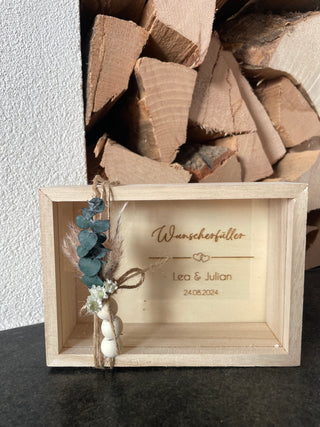 Wunscherfüller – Personalisierte Geldgeschenkbox zur Hochzeit - Handwerkstueck Shop