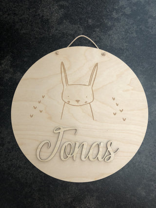 Kinderzimmer Türschild mit Tiere