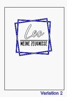 Personalisierte Zeugnismappe aus Holz A4 – 4 Design-Variationen – mit Gravur; Acryl-Namen