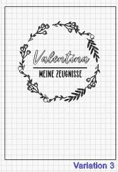 Personalisierte Zeugnismappe aus Holz A4 – 4 Design-Variationen – mit Gravur; Acryl-Namen