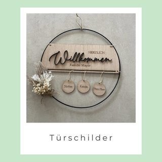 Türschild personalisiert - Türschild Holz