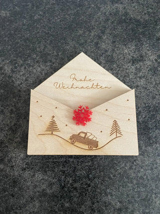 Briefchen Weihnachten für Gutscheinkarten oder Geldgeschenk