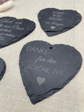 Grabherz mit Spruch