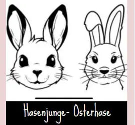 Personalisierter Osterhase mit Namen – Holzanhänger