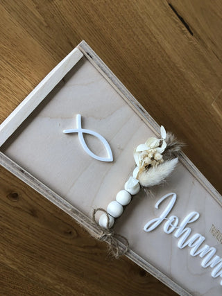 Taufkerzenbox mit Acryl - Handwerkstueck Shop