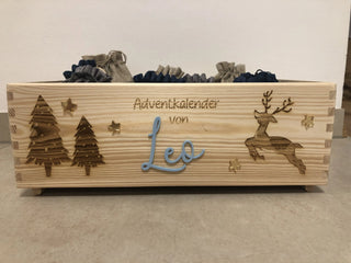 Personalisierte Adventkalenderkiste aus Holz – Einzigartig und Handgemacht - Handwerkstueck Shop