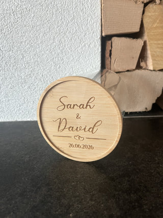 Hochzeitsgeschenk im Glas