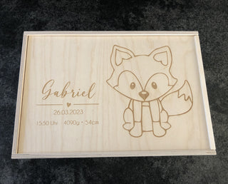 Erinnerungskiste aus Holz zur Geburt - Ein lebensbegleitendes Geschenk - Handwerkstueck Shop