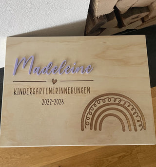 Personalisierte Kindergartenerinnerungs-Kiste XXL mit Name