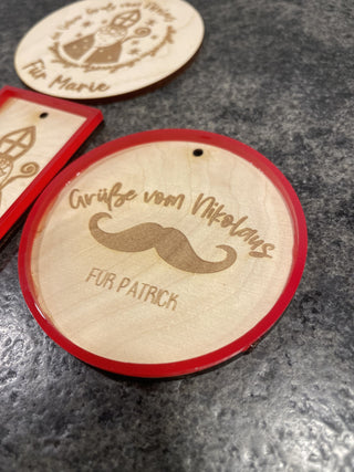 Personalisierter Nikolausanhänger mit Name