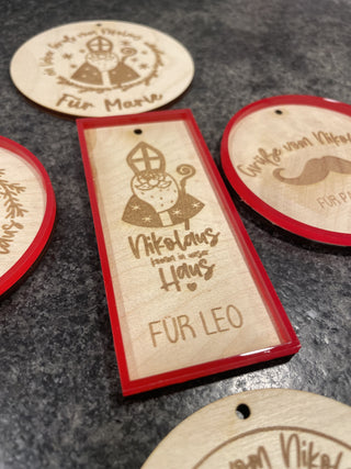 Personalisierter Nikolausanhänger mit Name