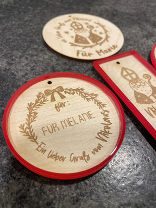 Personalisierter Nikolausanhänger mit Name