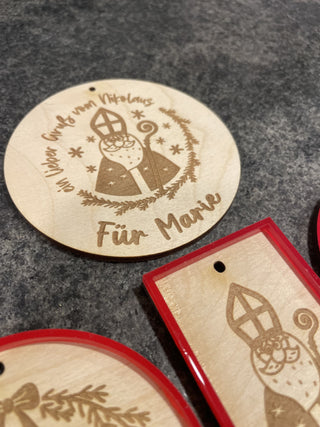 Personalisierter Nikolausanhänger mit Name