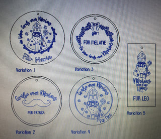 Personalisierter Nikolausanhänger mit Name