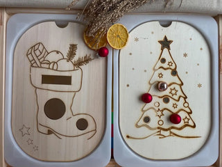 Spielplatten Nikolaus & Weihnachtsbaum für IKEA Trofast – Weihnachtsfreude für Kinder | Handwerkstück