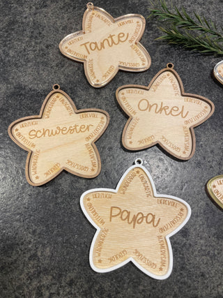 Weihnachtsanhänger mit Namen
