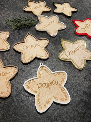 Holzanhänger Weihnachten personalisiert