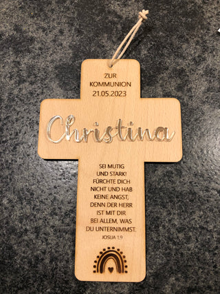 Geschenk zur Kommunion mit Namen