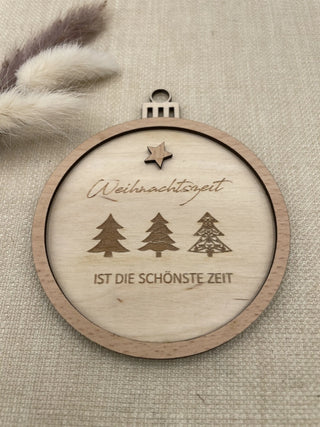 Weihnachtskugeln aus Eiche