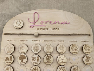 Wochenplan Kinder mit Name